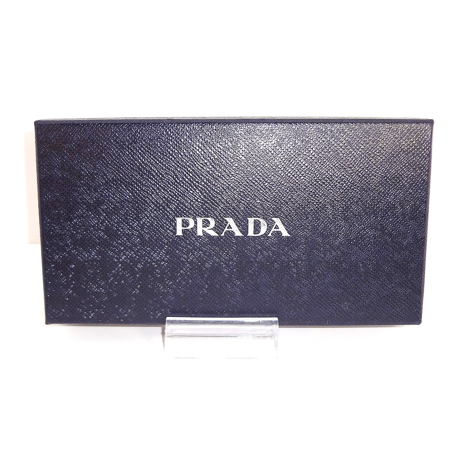 Prada Quilted Zip Around Wallet Blue Nylon And Saffiano Leather Authentic Italy